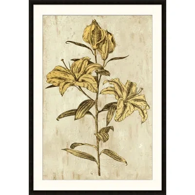 Wendover Art Group Gilded Florals 3 - Picture Frame Painting In Beige;gold