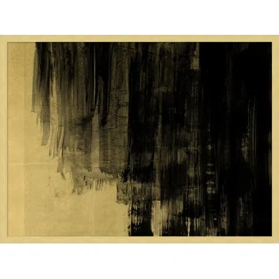 Wendover Art Group Gilded Ink 2 By Thom Filicia - Picture Frame Painting On Paper In Black;yellow