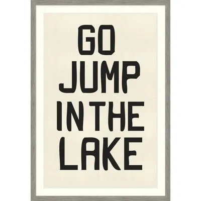 Wendover Art Group Go Jump In The Lake In Black,beige