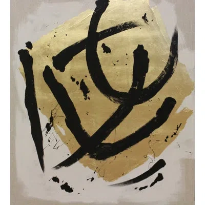 Wendover Art Group Gold And Black 2 - Wrapped Canvas Painting In Multi