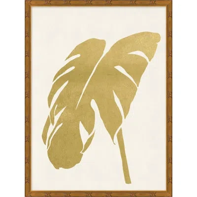 Wendover Art Group " Gold Botanical 6 " In Gold,ivory