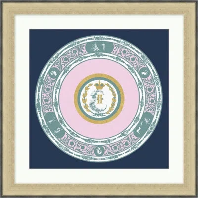 Wendover Art Group Gold China 3 - Picture Frame Painting On Paper In Blue;pink;dark Navy