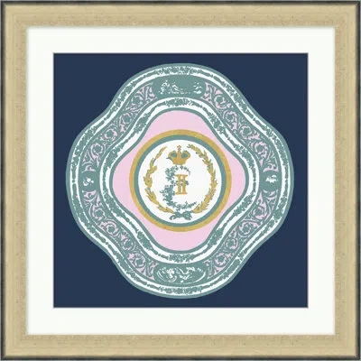 Wendover Art Group Gold China 4 - Picture Frame Print On Paper In Blue