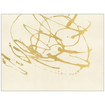 Wendover Art Group Gold Splash 2 By Thom Filicia - Picture Frame Painting On Fabric In Beige;gold