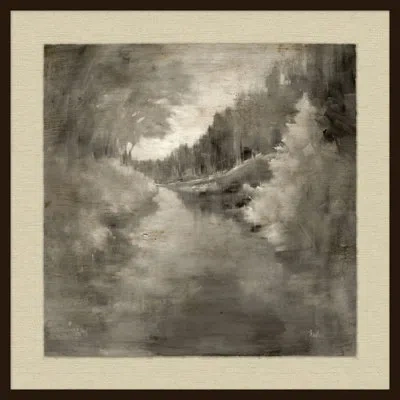 Wendover Art Group Golden Afternoon 3 - Picture Frame Painting On Paper In White;gray