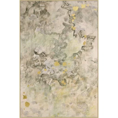 Wendover Art Group Golden Mist - Floater Frame Painting On Canvas In Brown;beige