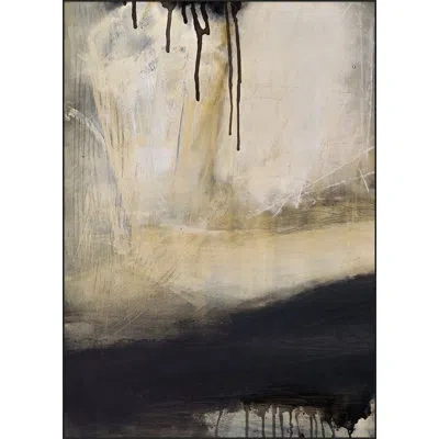 Wendover Art Group Gone 1 - Floater Frame Painting On Canvas In Black;brown;beige