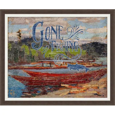 Wendover Art Group Gone Fishing - Picture Frame Painting On Paper In Multi
