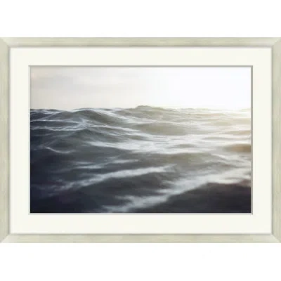 Wendover Art Group Good Morning Waves 2 - Picture Frame Photograph On Paper In Gray;off White