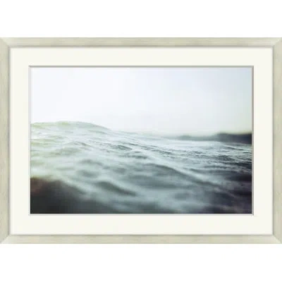 Wendover Art Group Good Morning Waves 3 - Picture Frame Photograph On Paper In Gray;off White