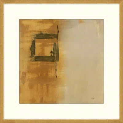 Wendover Art Group Graffiti In Gold 1 - Picture Frame Painting On Paper In Gray;beige;yellow