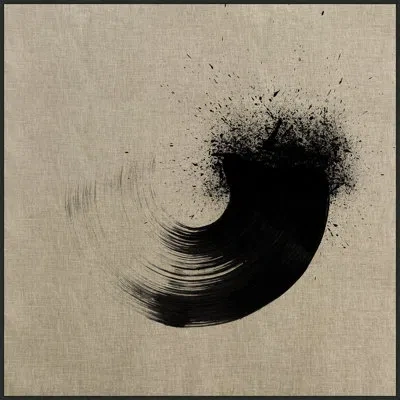 Wendover Art Group Grand Firework Show By Thom Filicia - Floater Frame Painting In Black;brown