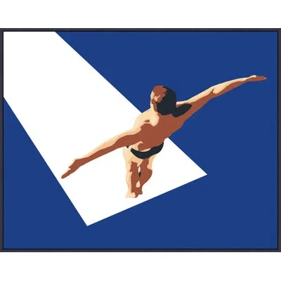 Wendover Art Group Graphic Dive 3 In Blue,brown,white,black