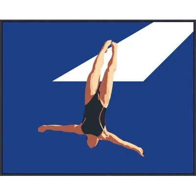 Wendover Art Group Graphic Dive 4 In Blue,brown,white,black