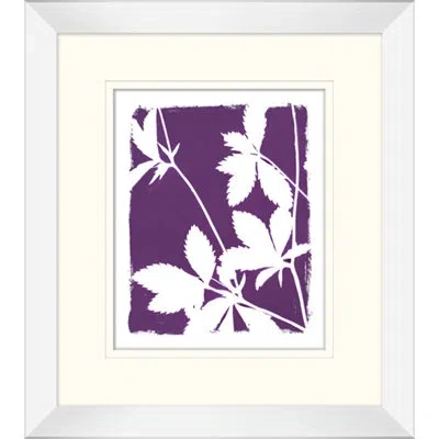 Wendover Art Group Graphic Leaf Study 3 - Picture Frame Graphic Art On Paper In White;beige;purple