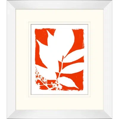 Wendover Art Group Graphic Leaf Study 6 - Picture Frame Graphic Art On Paper In White;red;beige