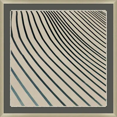 Wendover Art Group Graphic Tapestry 2 By Thom Filicia - Picture Frame Painting On Canvas In Beige;dark Blue