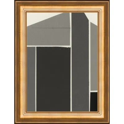 Wendover Art Group Graphite Blocks 2 By Thom Filicia - Single Picture Frame Graphic Art In Black;gray