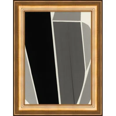 Wendover Art Group Graphite Blocks 3 By Thom Filicia - Single Picture Frame Graphic Art In Black;gray