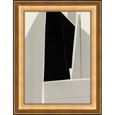 Wendover Art Group Graphite Blocks 5 By Thom Filicia - Single Picture Frame Graphic Art In Black;gray