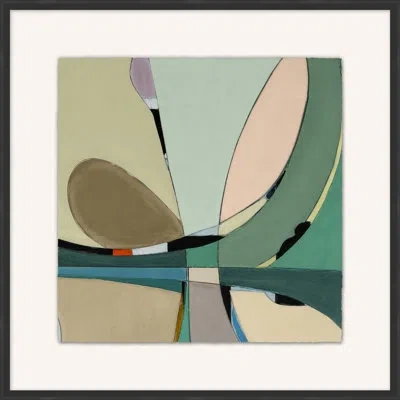 Wendover Art Group Green Bend 1 By Christopher Kennedy - Picture Frame Painting On Paper In Brown;green