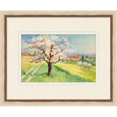 Wendover Art Group Green Fields 2 - Picture Frame Painting On Paper In Multi