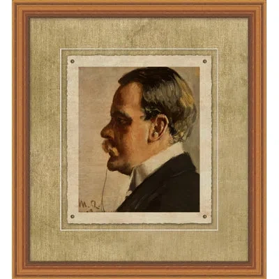 Wendover Art Group Hakon Borresen - Picture Frame Painting On Canvas In Black;brown;ivory