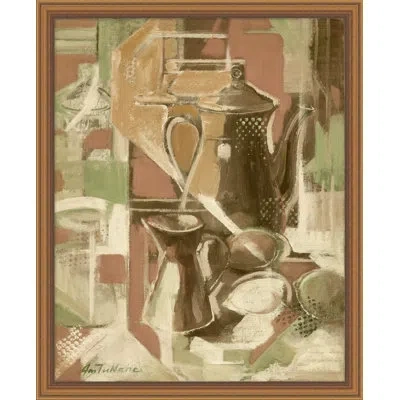 Wendover Art Group Harmony Of Color And Shape - Picture Frame Painting On Canvas In Brown;white;green;pink