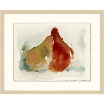 Wendover Art Group Harvest 1 - Picture Frame Painting On Paper In Blue;brown;red