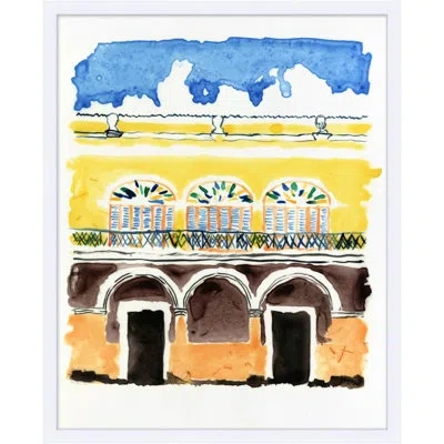 Wendover Art Group Havana Afternoon 6 - Picture Frame Painting In Blue;brown;yellow