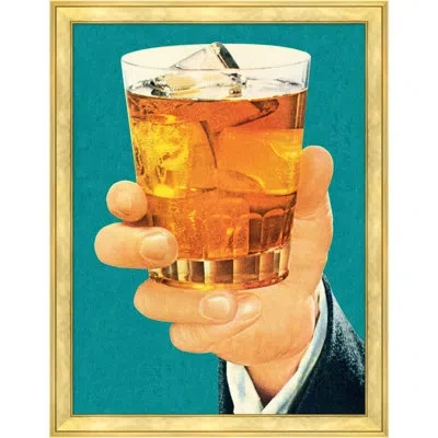 Wendover Art Group Have A Drink 2 In Orange,dark Green,beige,black