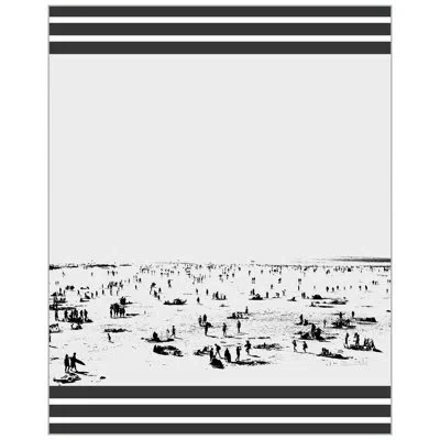 Wendover Art Group Hazy Beach 1 By Thom Filicia - Floater Frame Graphic Art On Canvas In Black;white