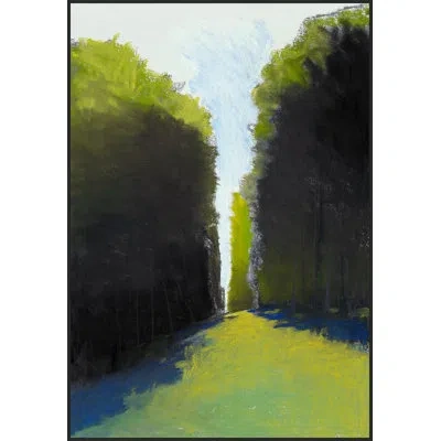 Wendover Art Group Hedge Maze 2 By Thom Filicia - Floater Frame Painting On Canvas In Blue;black;green