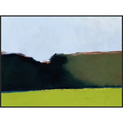Wendover Art Group Hedge Maze 3 By Thom Filicia - Floater Frame Painting On Canvas In Blue;black;green