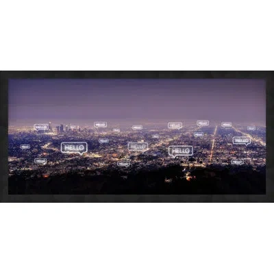 Wendover Art Group Hello By Mat Sanders  - Picture Frame Photograph On Paper In Purple