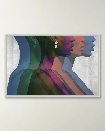 Wendover Art Group Her Silver Earring Framed Giclee In Multi