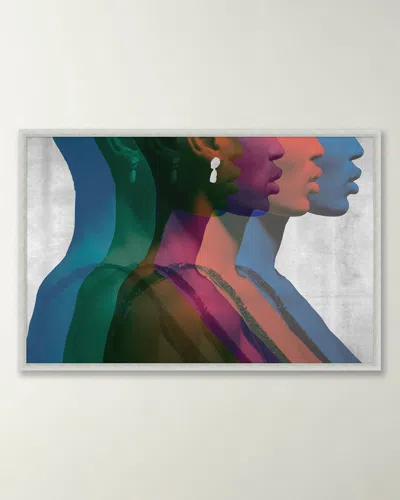 Wendover Art Group Her Silver Earring Framed Giclee In Multi