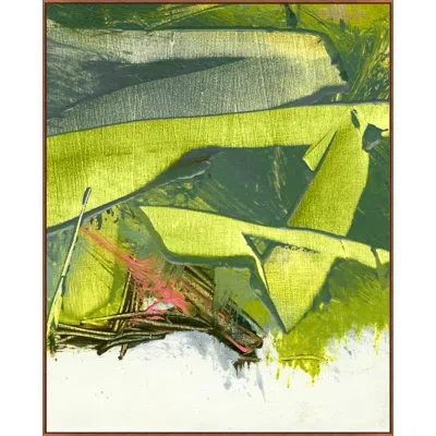 Wendover Art Group Here Before By Christopher Kennedy - Floater Frame Painting On Canvas In Green