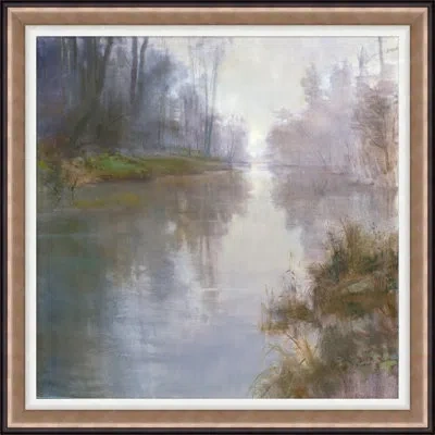 Wendover Art Group Hidden Reservoir 2 - Picture Frame Painting On Paper In Gray