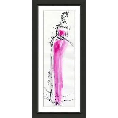 Wendover Art Group High Fashion 2 - Picture Frame Drawing Print On Paper In White;pink