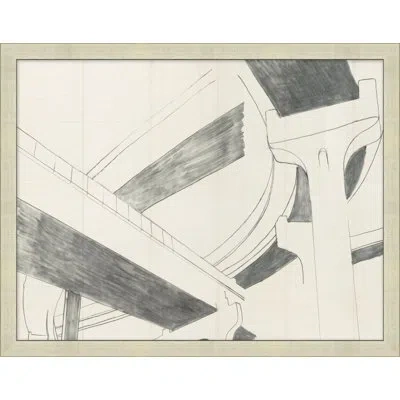 Wendover Art Group Highways And Byways 2 By Thom Filicia - Picture Frame Drawing Print On Paper In Gray