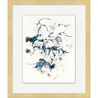 Wendover Art Group Hint Of Nature 2 By Thom Filicia - Picture Frame Painting On Paper In Blue;white