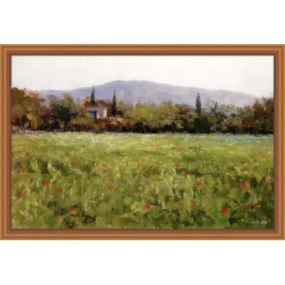Wendover Art Group Home In The Meadow - Picture Frame Painting In Black;green;gray