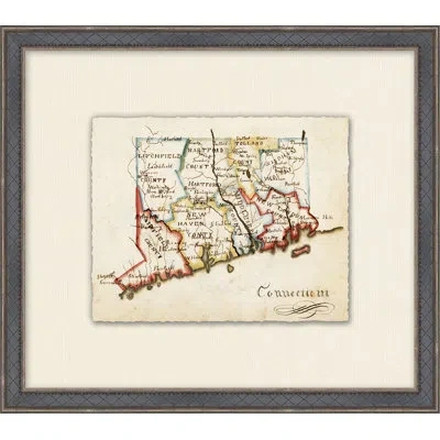 Wendover Art Group Home State 3  - Picture Frame Painting In Beige,red,yellow