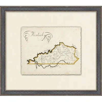 Wendover Art Group Home State 5 - Picture Frame Painting In White;red