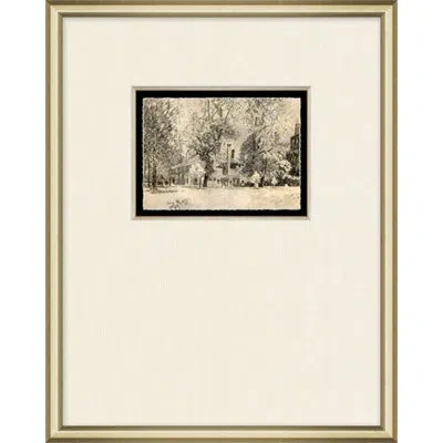 Wendover Art Group Homes Of My Father 1 - Picture Frame Painting On Paper In Gray;beige