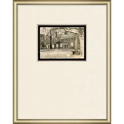 Wendover Art Group Homes Of My Father 4 - Picture Frame Painting On Paper In Gray;ivory