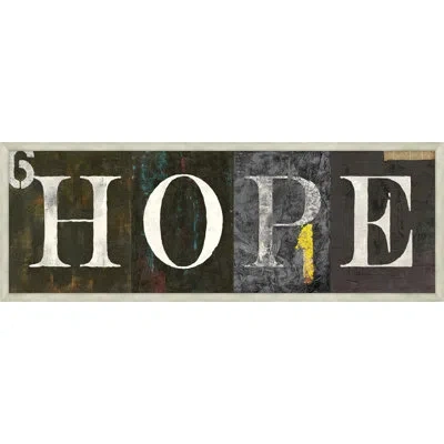 Wendover Art Group Hope - Picture Frame Textual Art On Paper In White;gray