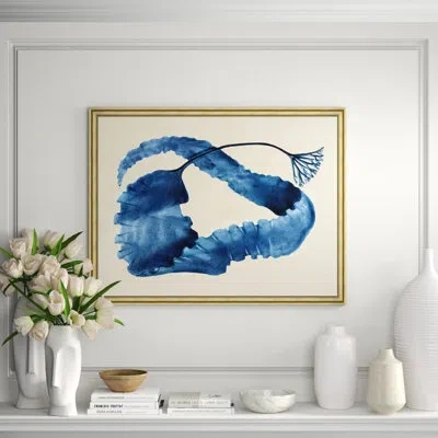 Wendover Art Group Horizontal Sea Grass 1 Picture Frame Painting In Blue;beige