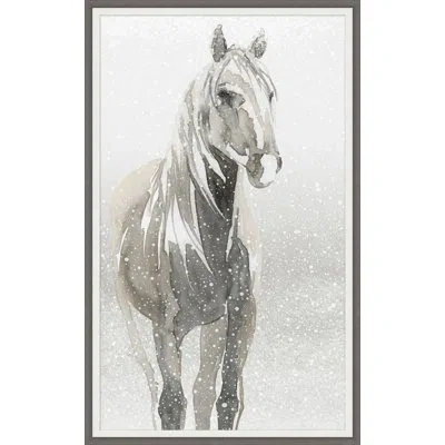 Wendover Art Group Horse In The Snow 2 - Picture Frame Painting On Paper In Black